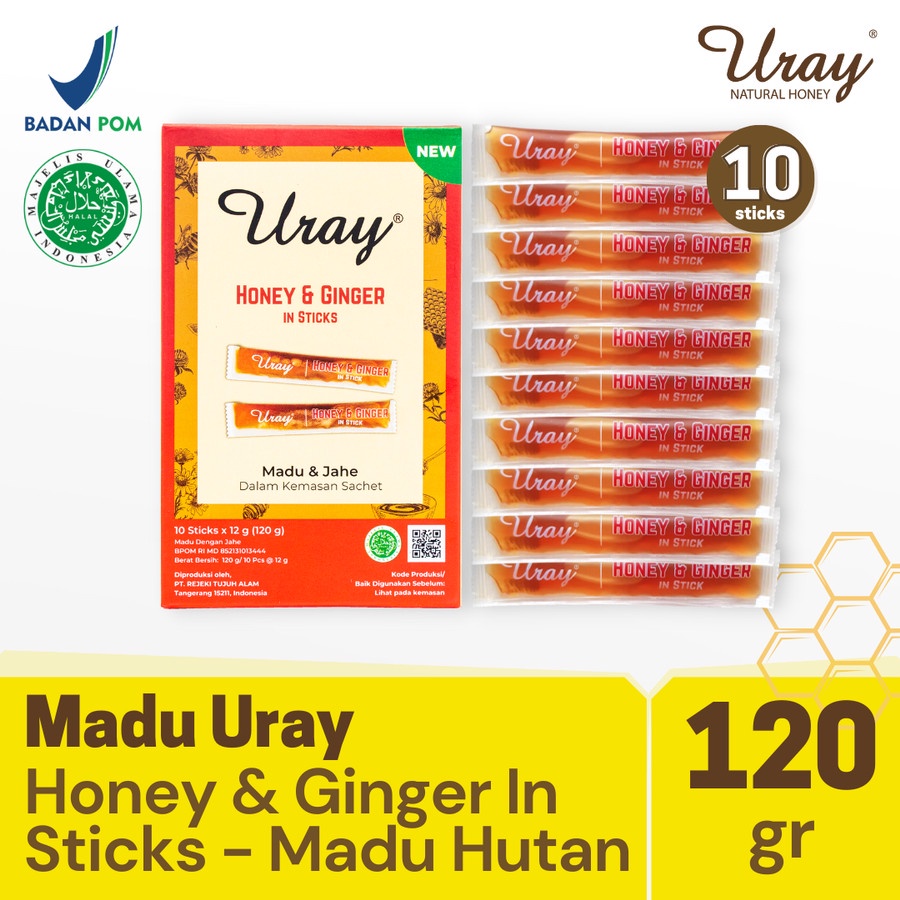 

Bny31 MADU URAY HONEY & GINGER IN STICKS (1 DUS 120 GRAM) / MADU MURNI