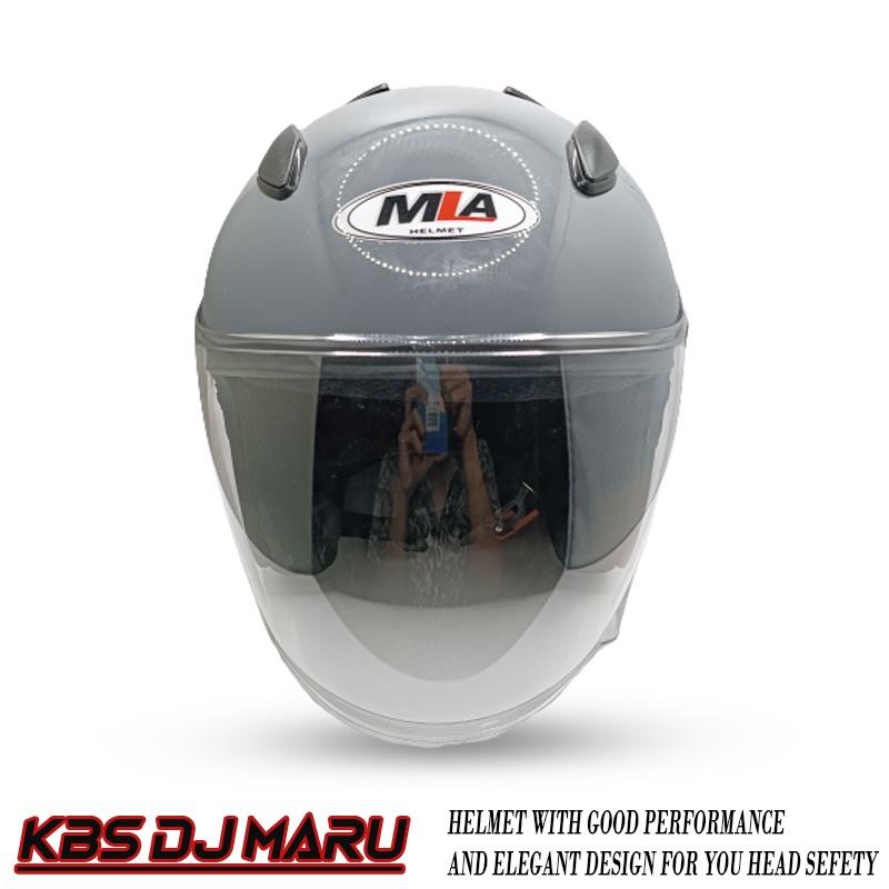 Helm Half Face MLA Polos GORILLA GREY Untuk Pria Dan Wanita Dewasa SNI COD [PREMIUM QUALITY PRODUCT]