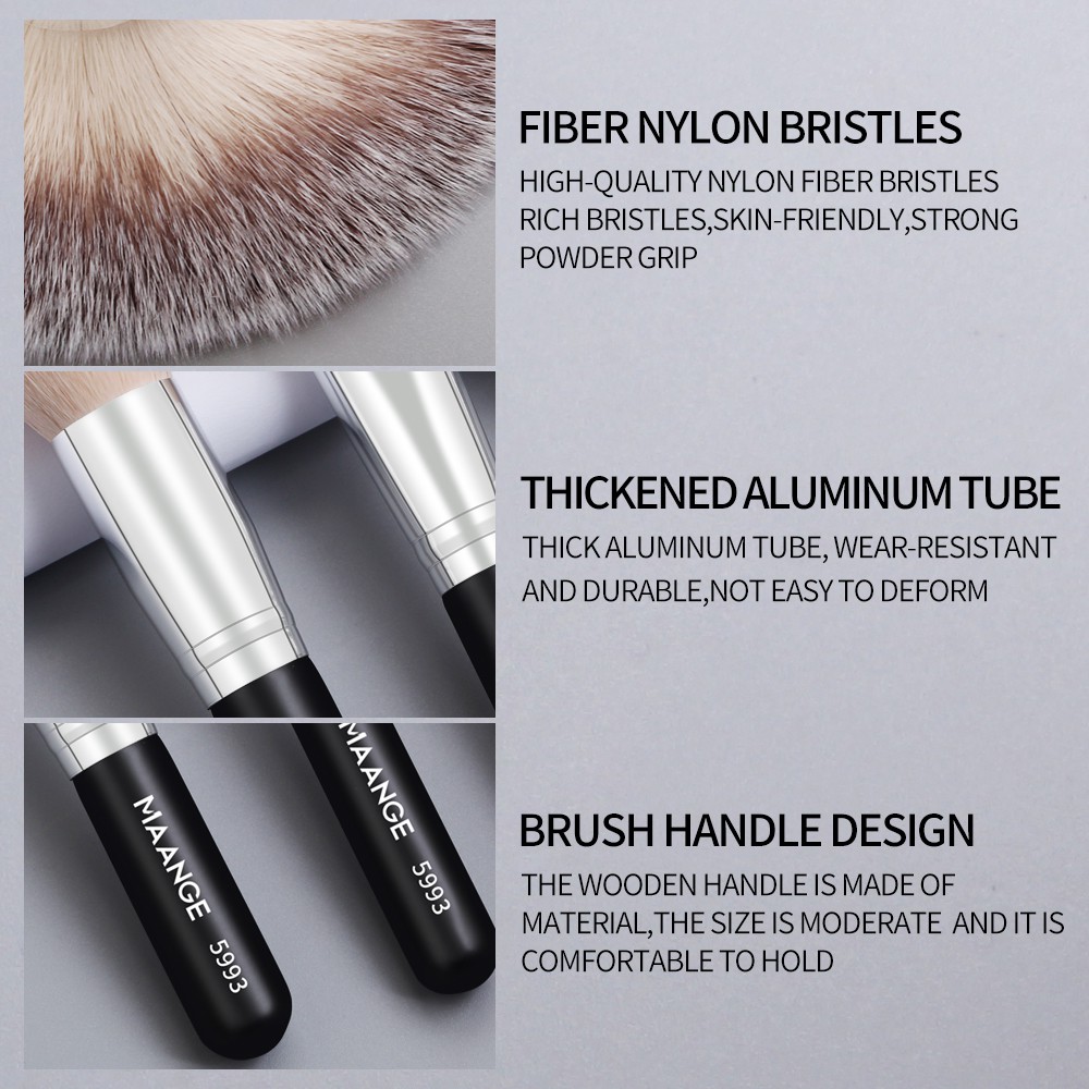 MAANGE Mini Makeup Brush For Powder Contour Foundation Makeup (3 Pcs)