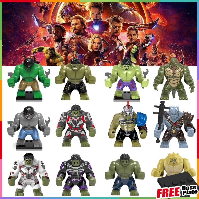 Hulk Minifigures Korg Thanos Killer Croc Dr Lizard Action Figure Marvel Ukuran Mini 8cm Untuk Koleksi