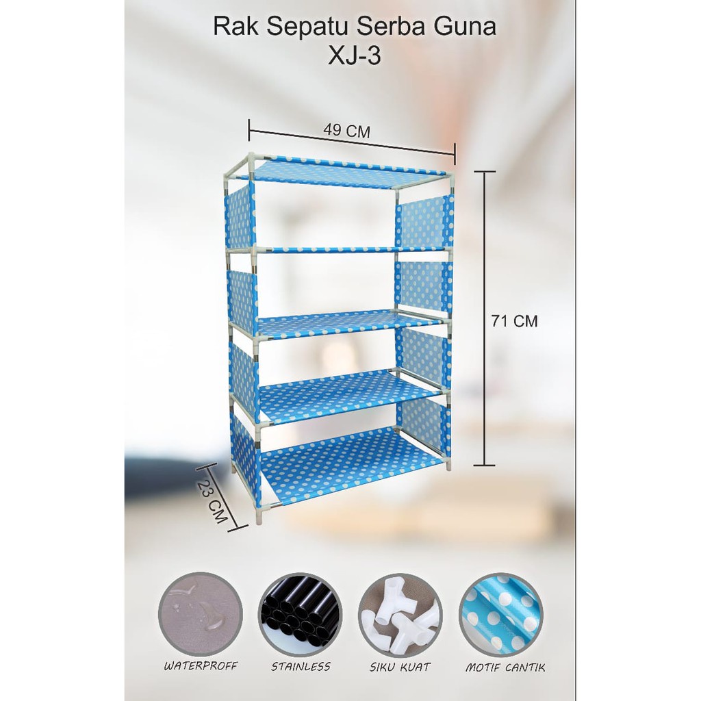 Rak Sepatu Stainlees Rak Sepatu Susun Rak Sepatu Murah Rak sepatu 4 susun WHFURNITURE