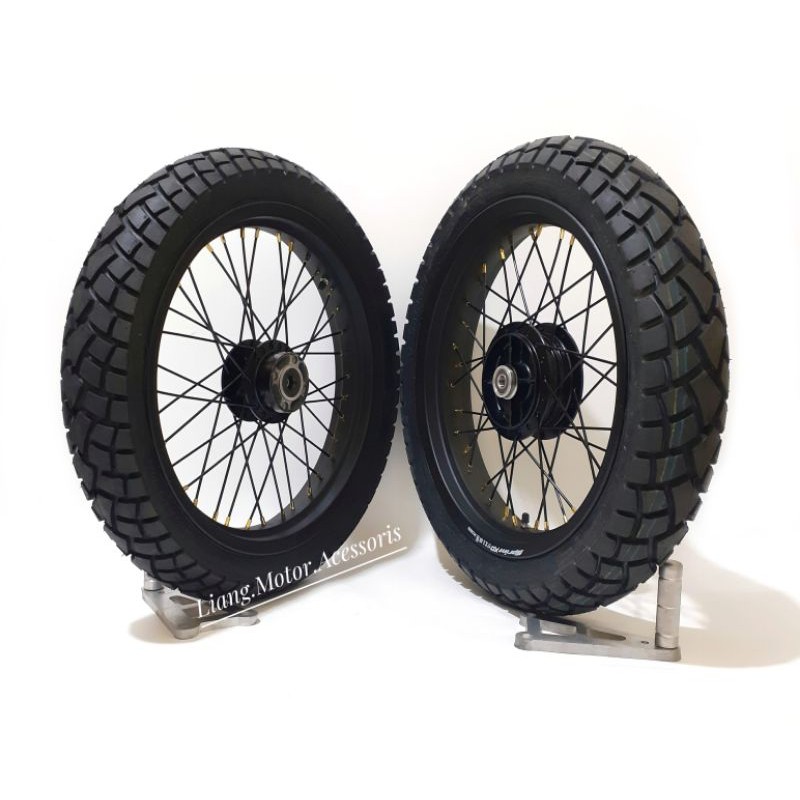 Wheelset Ban Set Velg Jari2 Ring 17 Tromol Original Kawasaki W175 Custom Japstyle