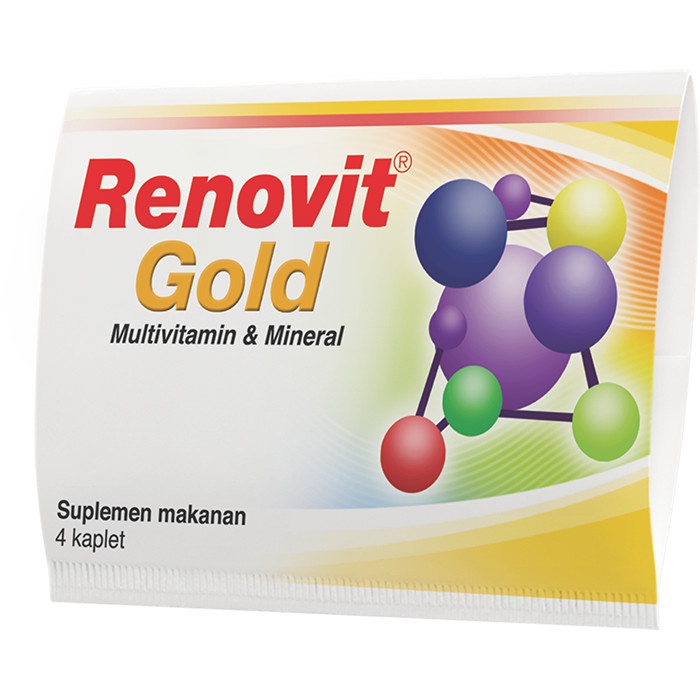 RENOVIT Strip Dan Renovit Gold Strip - Multivitamin Dewasa Dan Lansia 4 Tablet