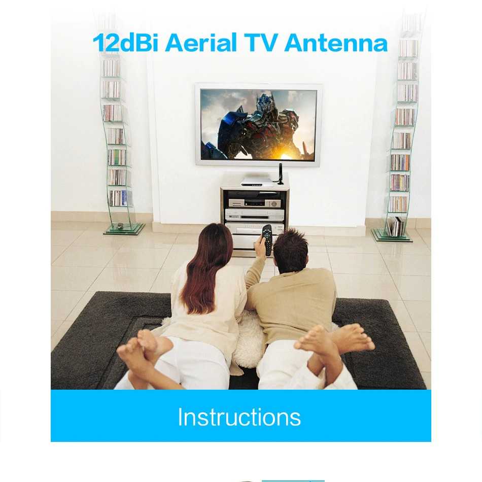 NEW YCDC Antena TV Digital Indoor DVB-T2 High Gain 12dBi - EL0465