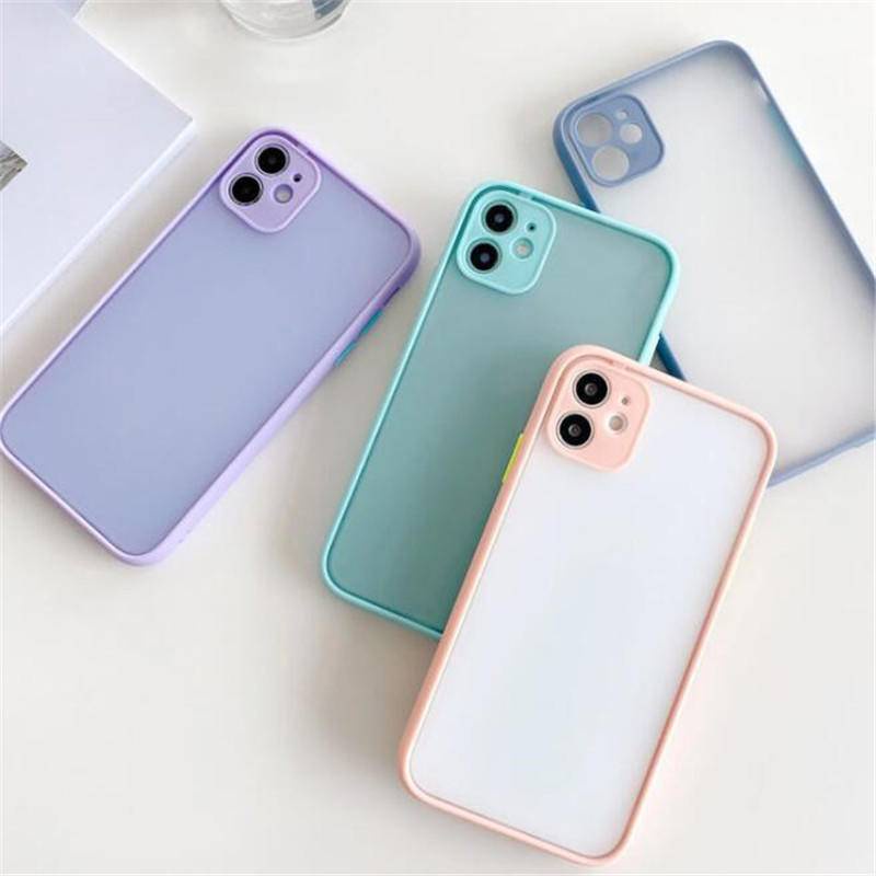 Soft Case Silikon Warna Permen Matte Untuk iPhone 13 12 Mini SE 2022 2020 6 6S 7 8 Plus