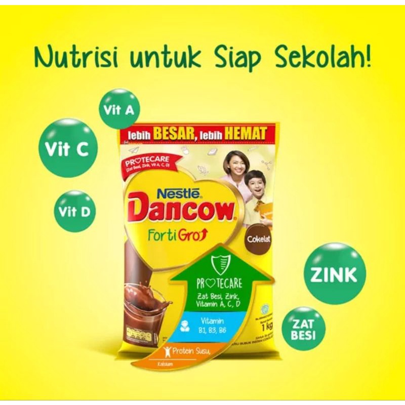 Nestle dancow FORTIGRO 1kg/1000gram exp masih lama