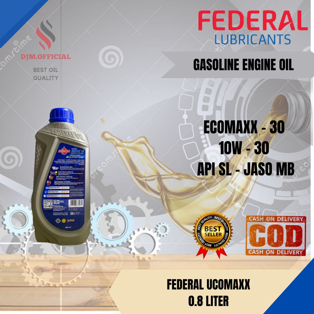 OLI OIL FEDERAL MATIC 30 ECOMAXX 800ML SYNTHETIC SPECIAL 10W - 30 API SL JASO MB ORIGINAL