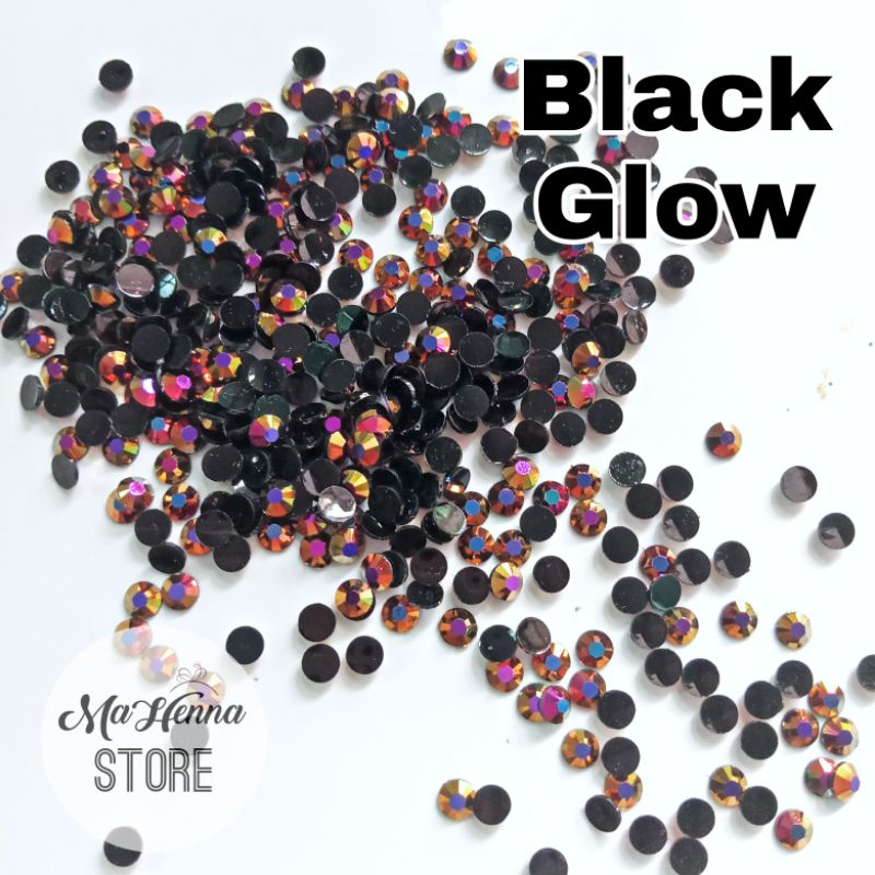 Gems black glow manik manik henna hitam