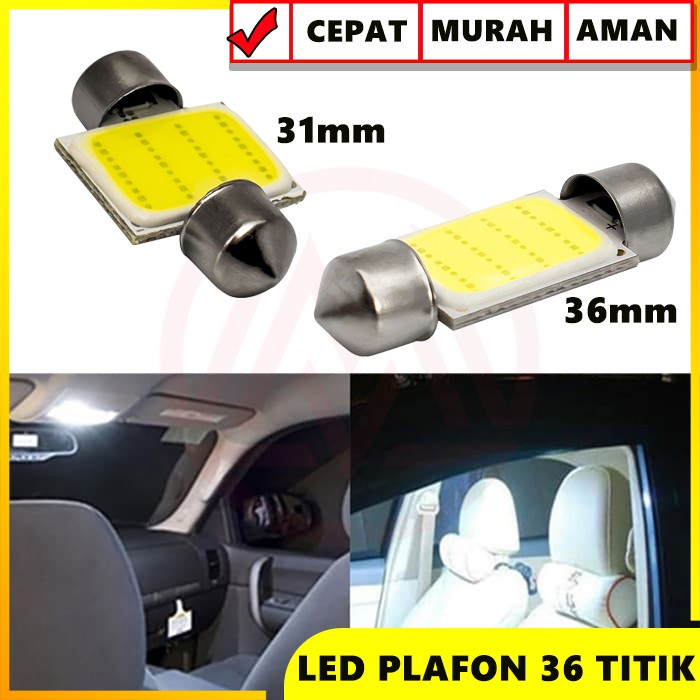 Jual Lampu Kabin Led Plafon Festoon Cob Plasma 31mm And 36mm Shopee