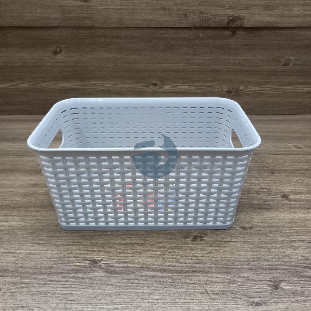 Keranjang / Storage Box Serbaguna Anyam Manhattan - BK282 (24.5CM)