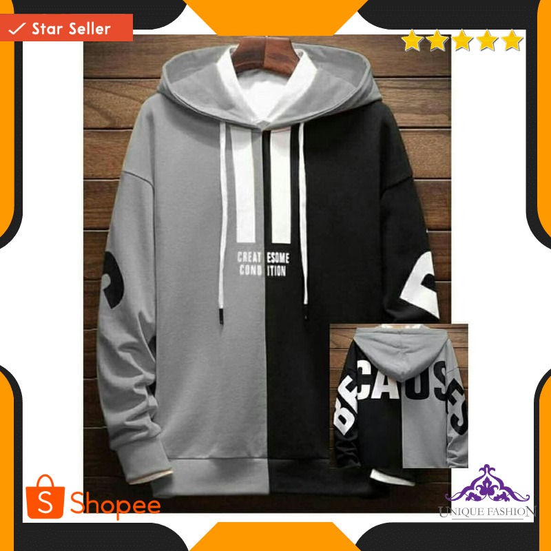 Sweater Hoodie Sebastian Grey Rosweater Pria Babytery Grey