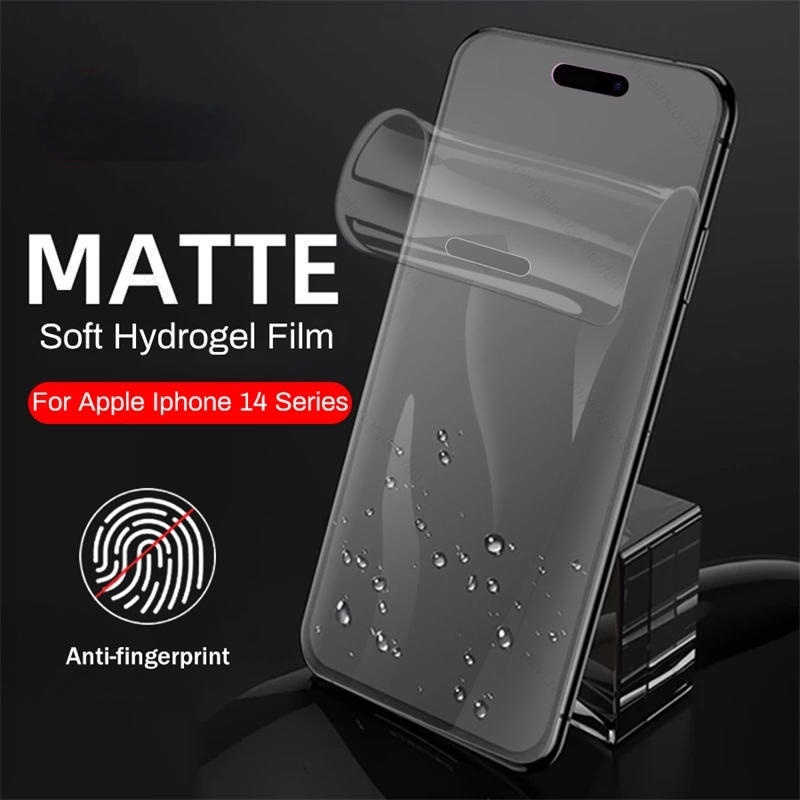 Film Hydrogel 999D Matte Pelindung Layar Depan Belakang Untuk iPhone 14 13 12 Pro Max Mini 14 Plus 14Pro 13Pro 12Pro