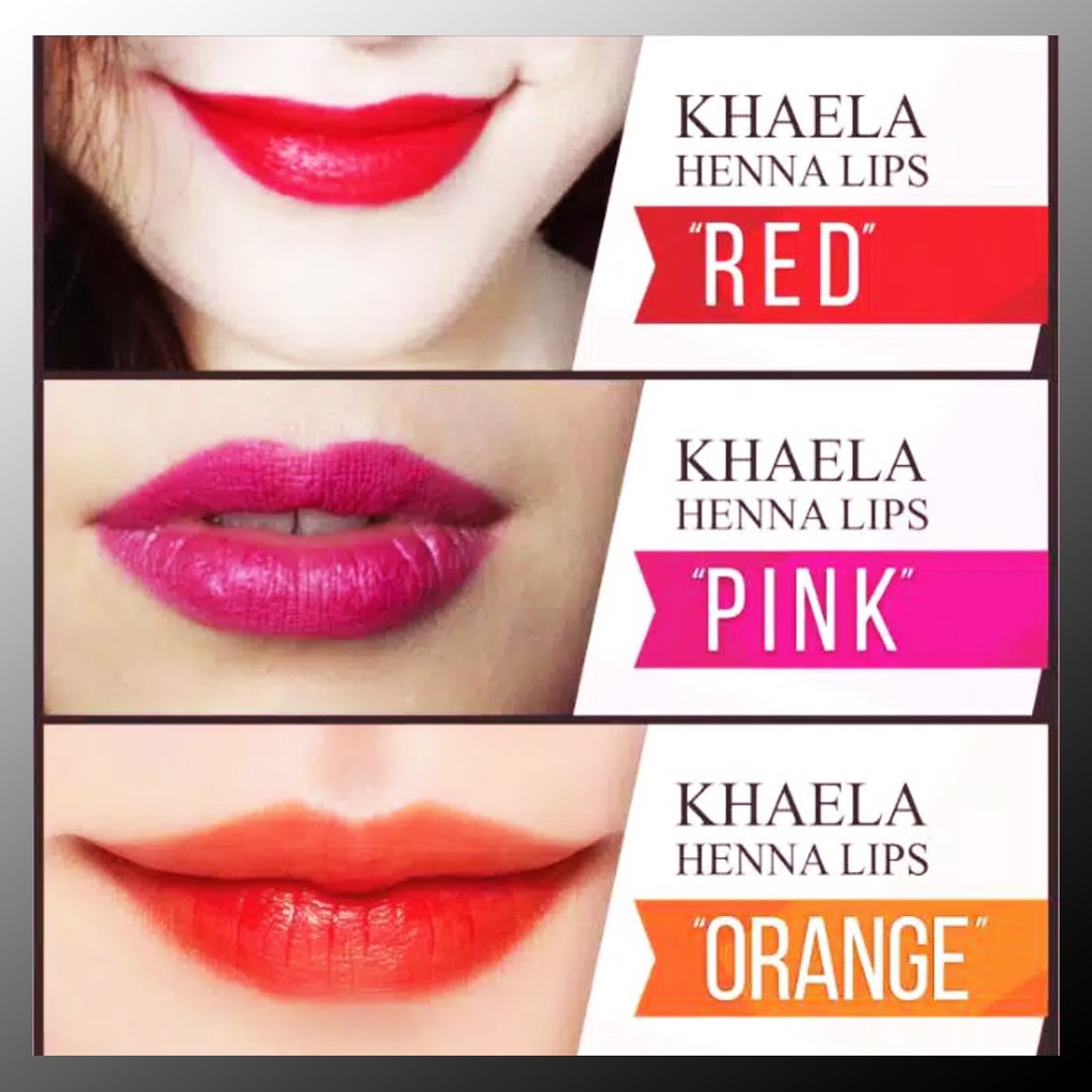 KHAELA HENNA BIBIR ORIGINAL FREE KUAS MINI