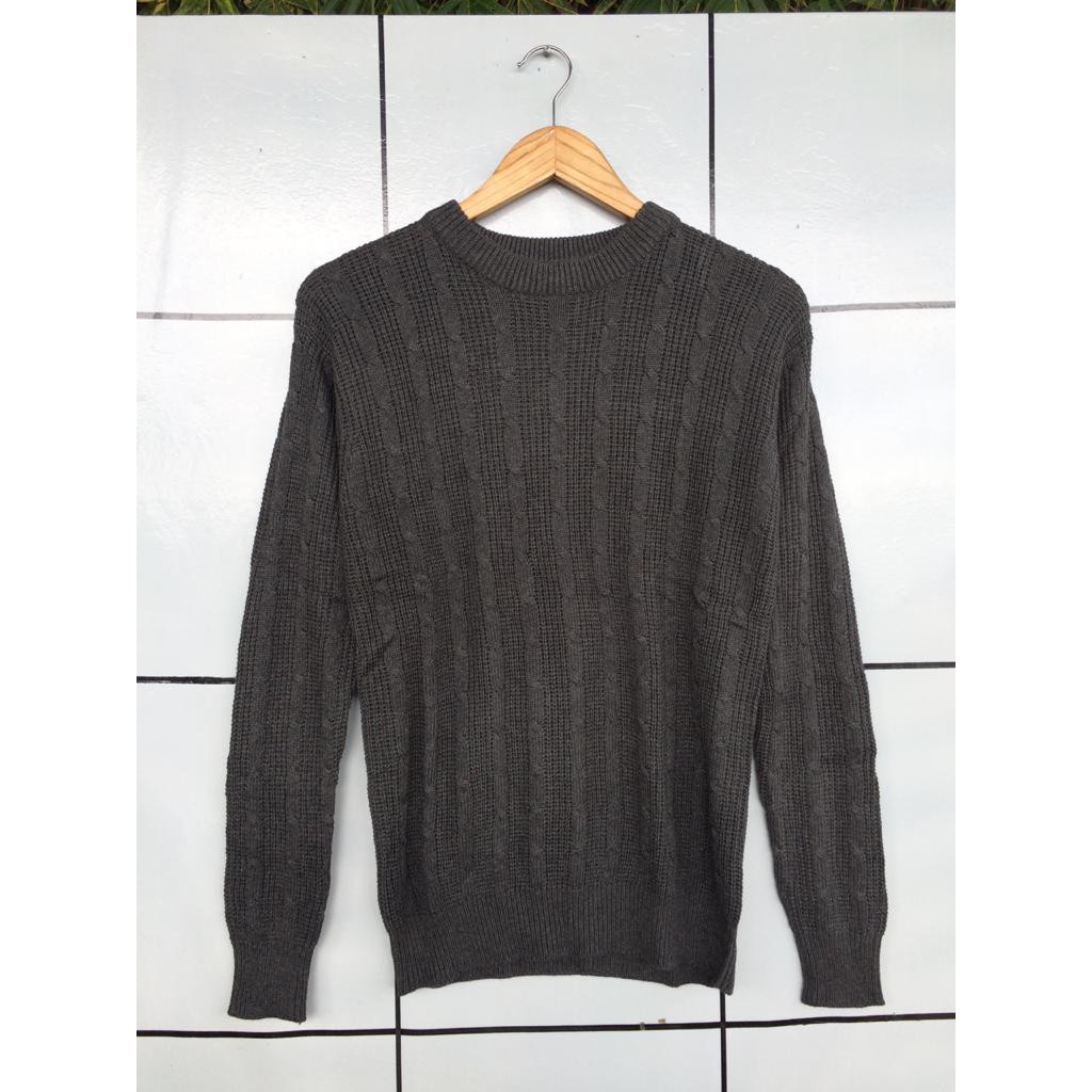 Sweater Cable Unisev Slimfit Cotton