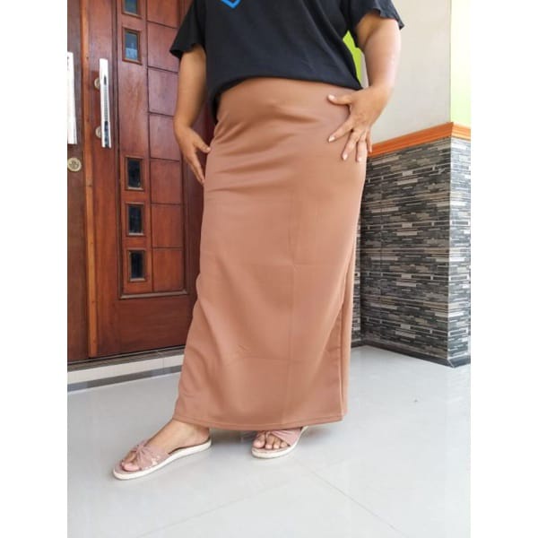 Rok Span Panjang Jumbo/Span Pencil Size XL-XXL/Span Basic Scuba Panjang SizeJumbo