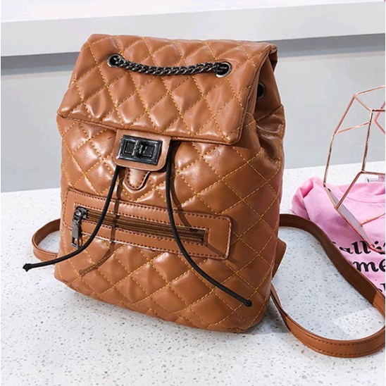Tas Ransel Serut Wanita Import Fashion Korea BB1427