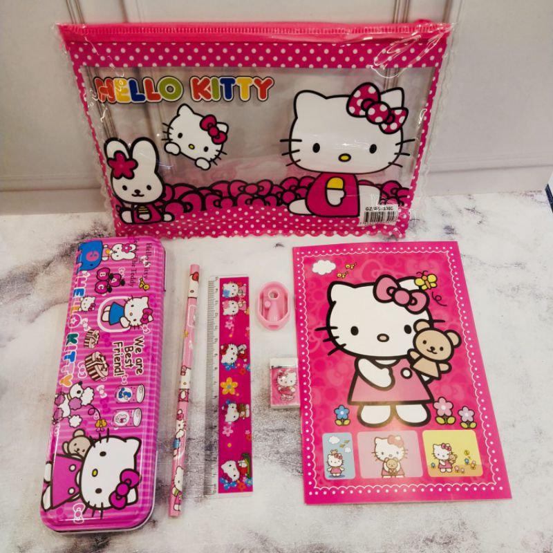 

STATIONARY SET FREE BAG / SET ALAT TULIS ANAK SEKOLAH MOTIF KARTUN.