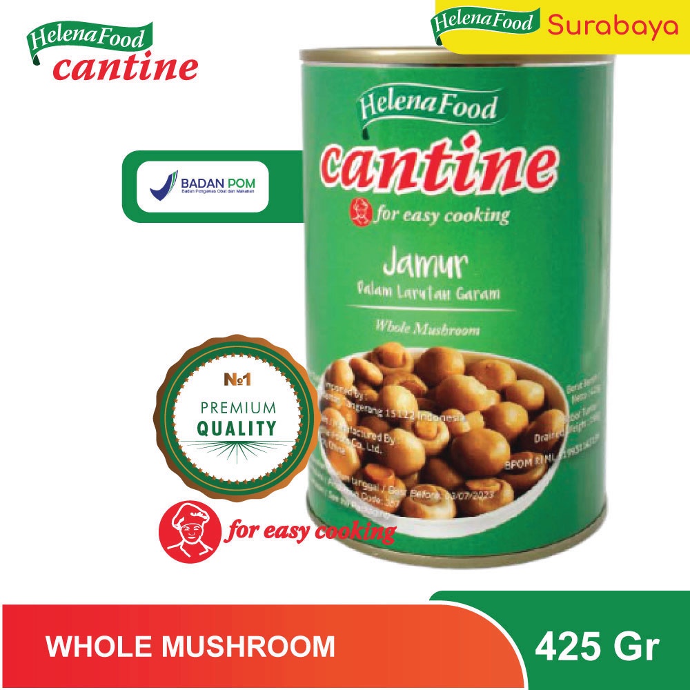 

Jamur kancing kaleng Cantine - Whole Mushroom ( Jamur ) 425 gr