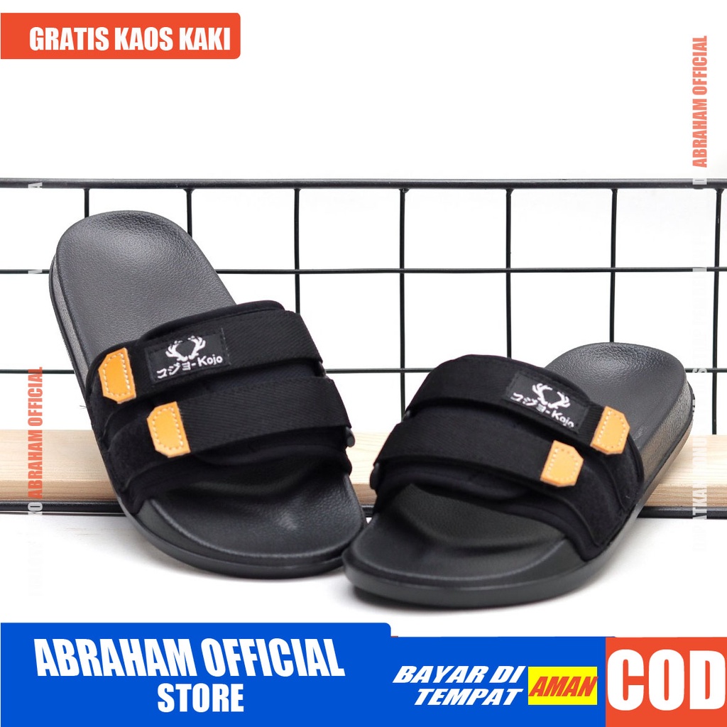 Sandal Slide Pria Kasual Flip Flop Cowok Keren Original Distro Korean Style