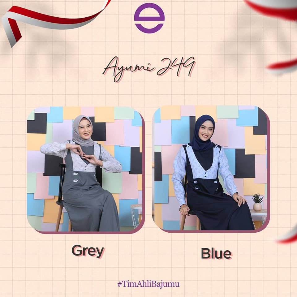 GAMIS ETHICA AYUMI 249 GREY BLUE ORIGINAL