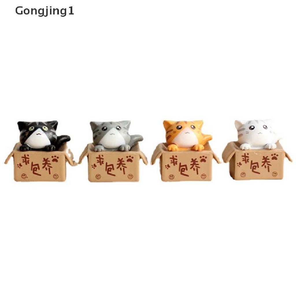 Gongjing1 1PC / Set Miniatur Kucing Lucu Untuk Dekorasi Rumah / Taman