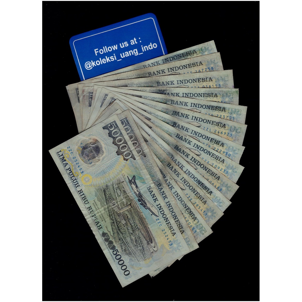 Uang Kuno 50000 Plastik Polymer Soeharto