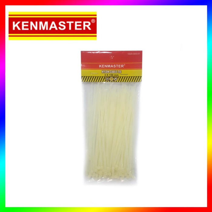 Kenmaster Nylon Kabel Ties 15 cm Cable Tis 3 x 150 mm 100 pcs PUTIH