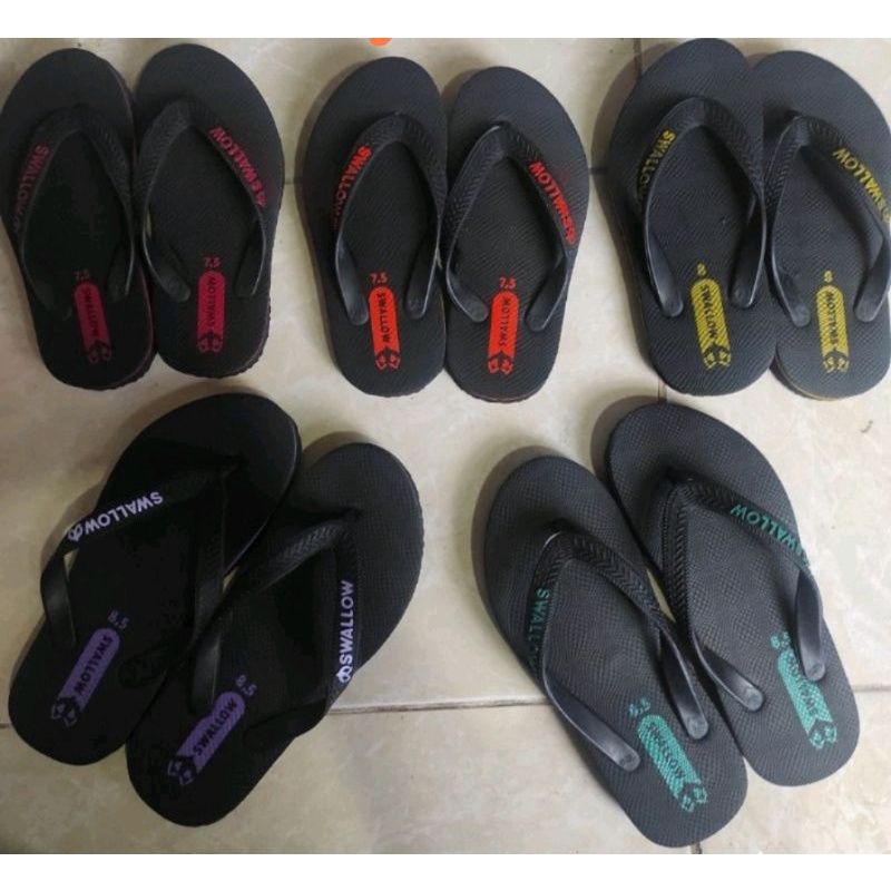 Khusus Grosir 6 pasang sandal Swallow Mo2 tanggung