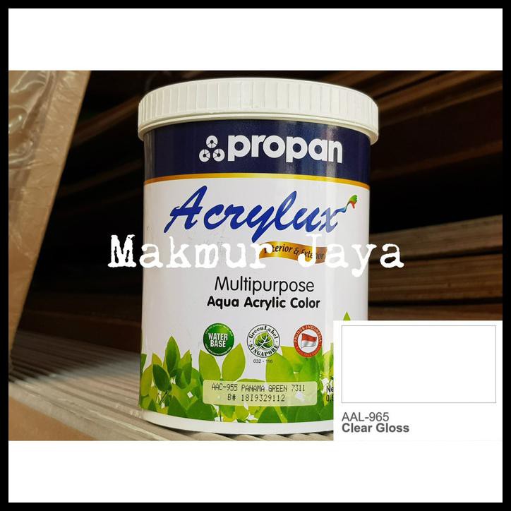 Acrylux Clear Gloss Propan Cat Duco Besi Kayu Water Based