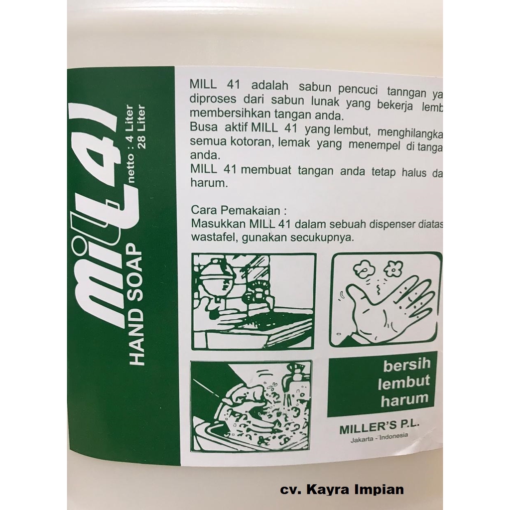 MILL HAND SOAP MUTIARA / HANDSOAP / SABUN CUCI TANGAN