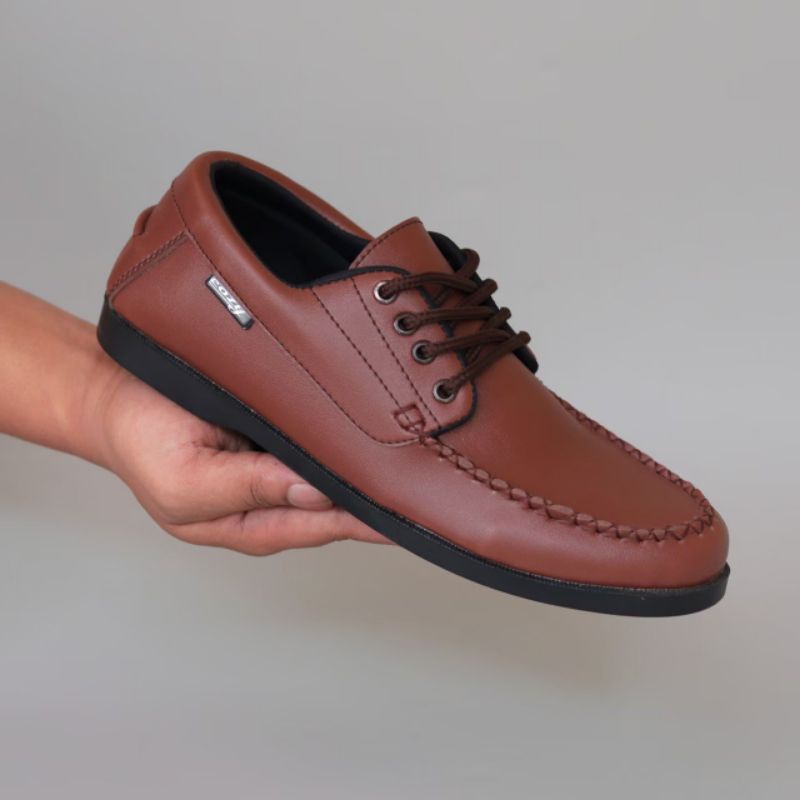 Sepatu Formal Pria Pantofel Hitam Casual Kulit Pu Original Santai Kerja Kuliah Kondangan