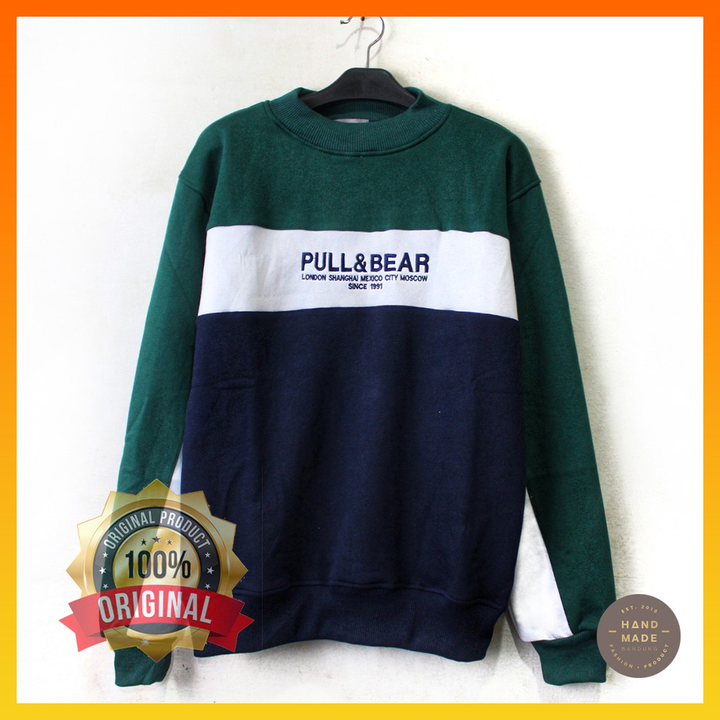 CREWNECK PULL & BEAR JAKET ORIGINAL SWEATER RIA JAKET PRIA