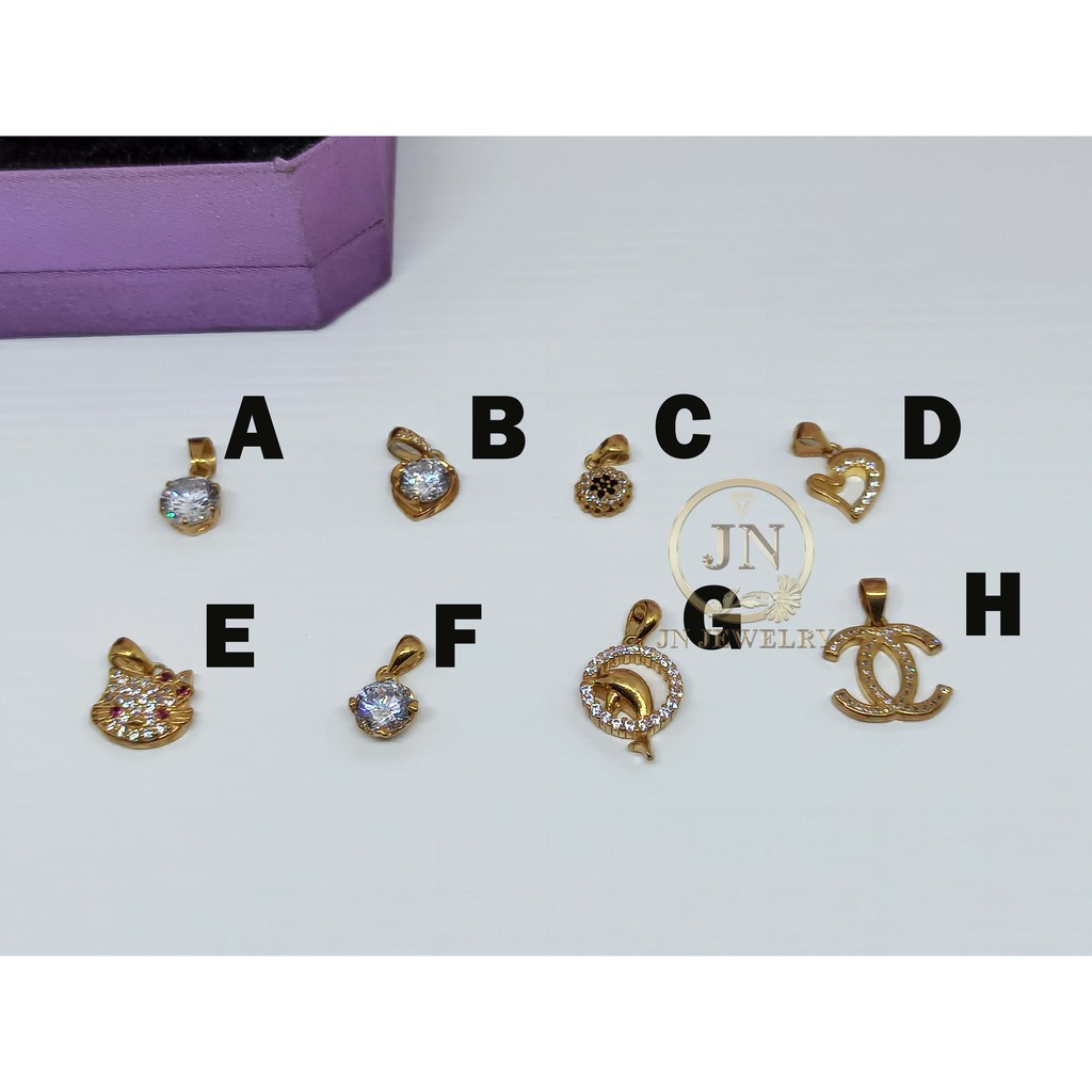 LIONTIN PERAK SILVER 925 ASLI LAPIS EMAS KUNING