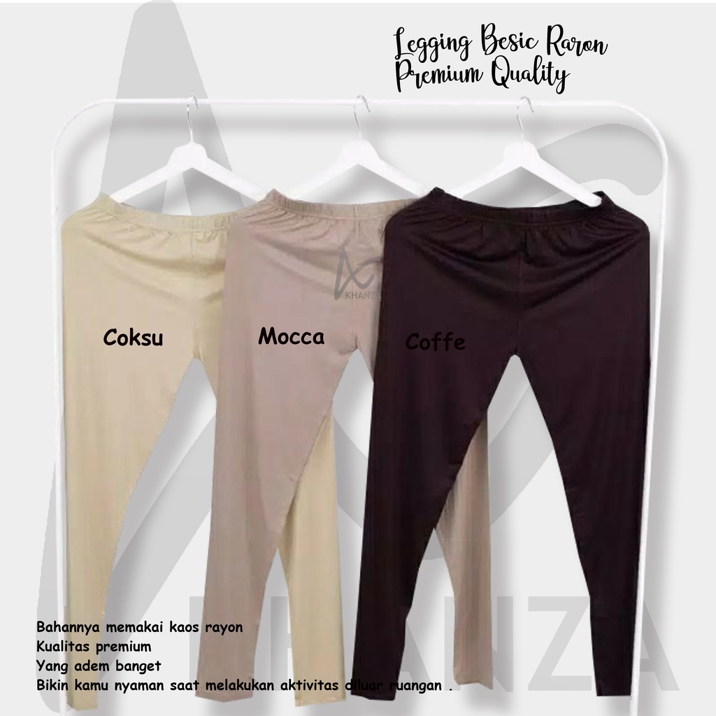 Legging Basic Premium Bahan Rayon Super Adem