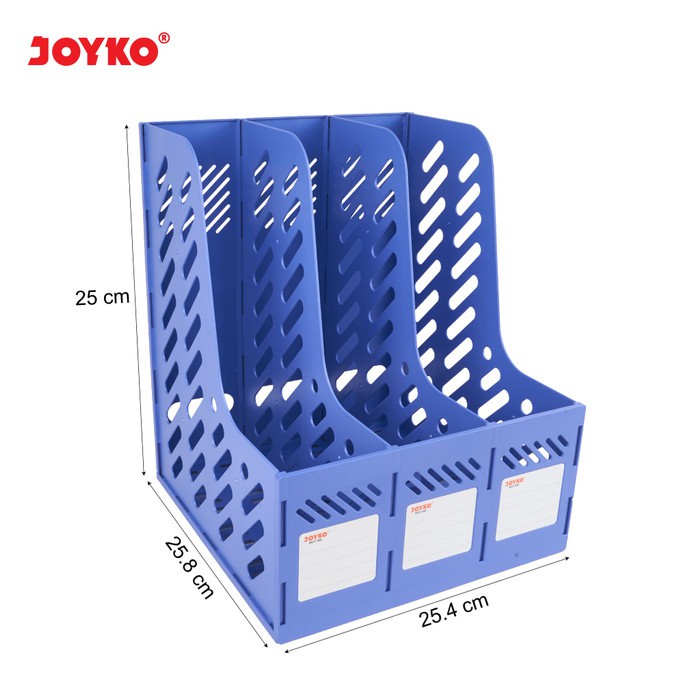 Box File Keranjang Plastik Rakit 3 Susun Joyko BOF-3BE Blue Biru