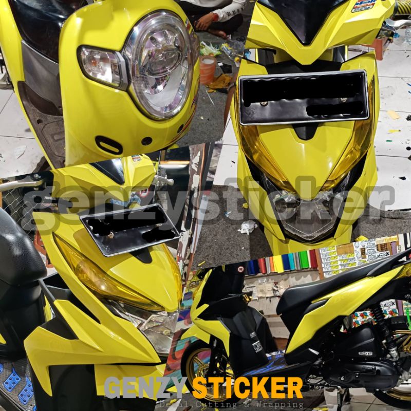 stiker skotlet kuning tua glossy sticker golden yellow scotlite kuning kilat