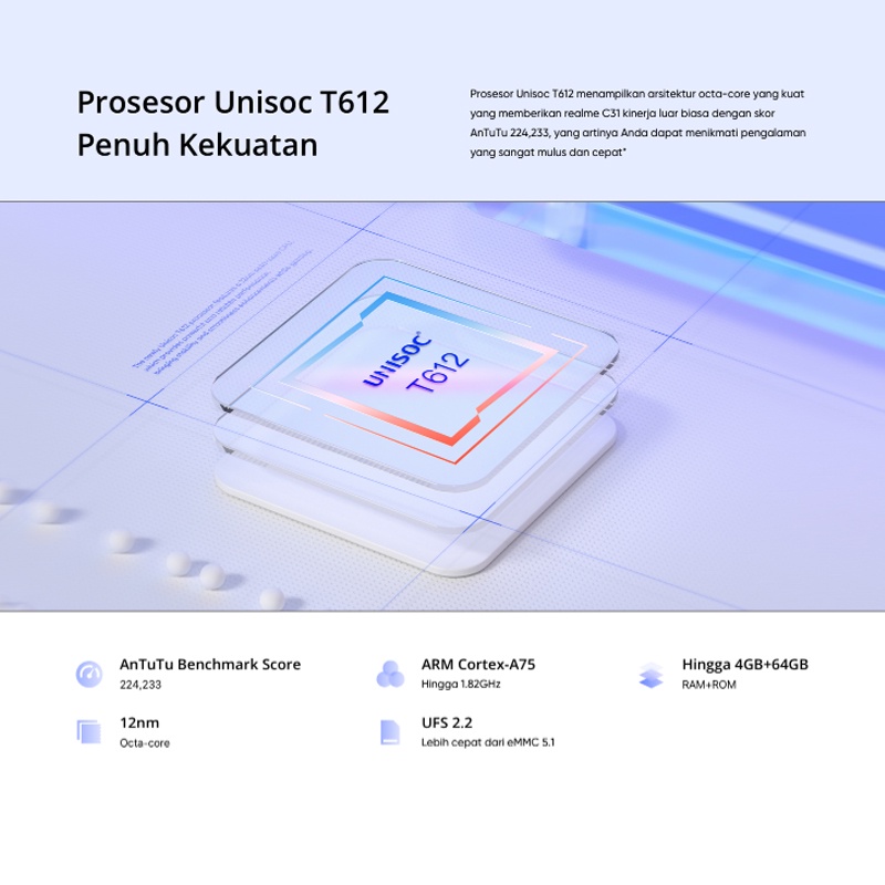Realme C51 4+128GB NFC 4GB+4GB RAM Dinamis 33W Supervooc Charge 5000mAh 6.74 Inci  Layar 90Hz 50MP Al Camera Garansi Resmi