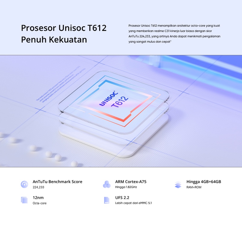 Realme C51 4+128GB NFC 4GB+4GB RAM Dinamis 33W Supervooc Charge 5000mAh 6.74 Inci  Layar 90Hz 50MP Al Camera Garansi Resmi