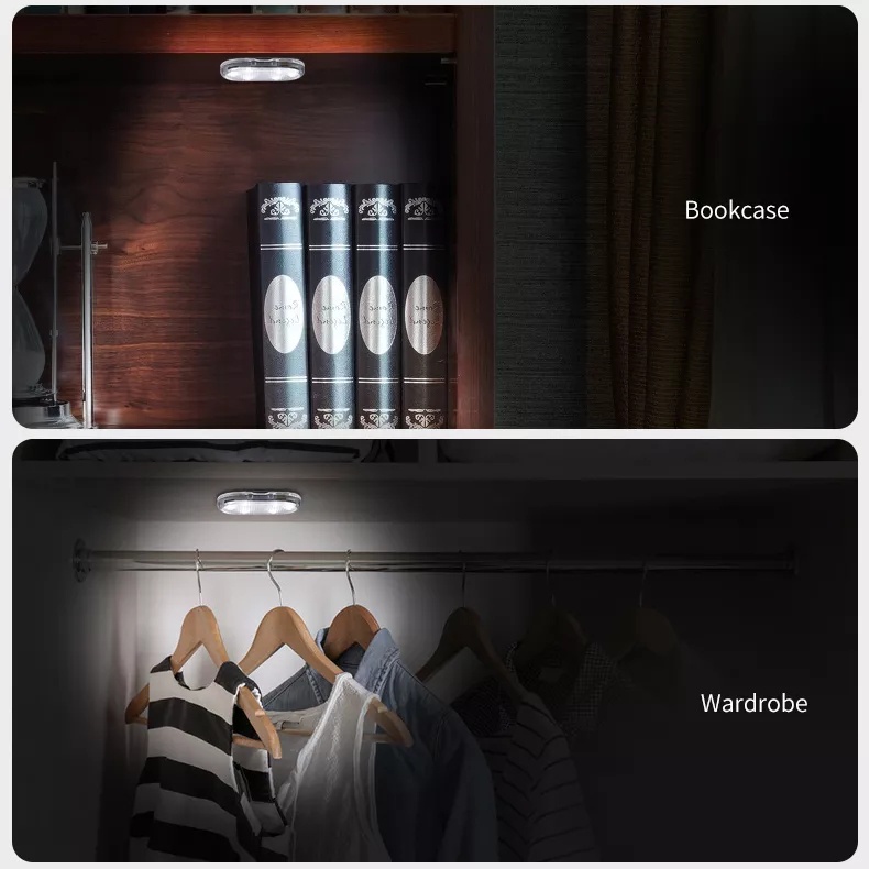 Touch Light Omextra Lampu Sentuh USB 6 LED Plafon Laci Kolong Mobil VTTouch Light Omextra Lampu Sentuh USB 6 LED Plafon Laci Kolong Mobil