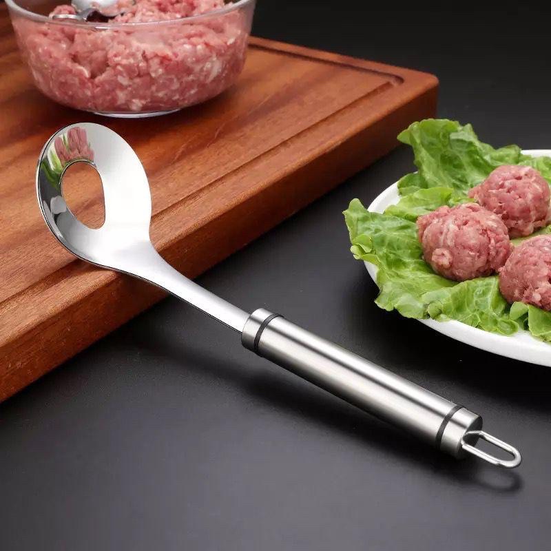 CETAKAN BAKSO ANTI LENGKET / SENDOK CETAK BAKSO STAINLESS STEEL / ALAT PEMBUAT BAKSO