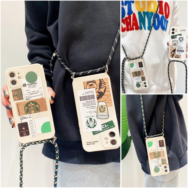 STARBUCKS Soft Case Bahan Tpu Dengan Tali Lanyard Untuk