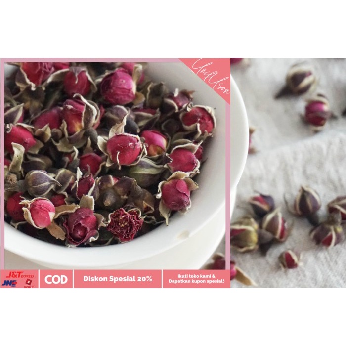 

⭐COD⭐ 25g Fragrant Yunnan Golden-edged Rose Buds/Teh Bunga Mawar Yunnan