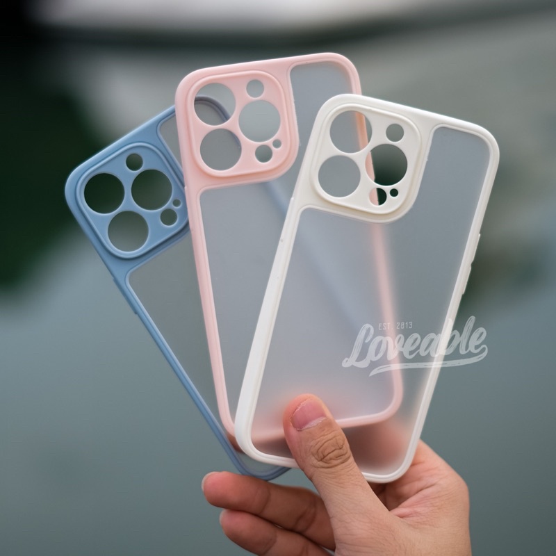 ultra matte candy 0.3mm hybrid case iphone 7 8 plus x xr xs max 11 12 13 pro max sierra blue misty rose