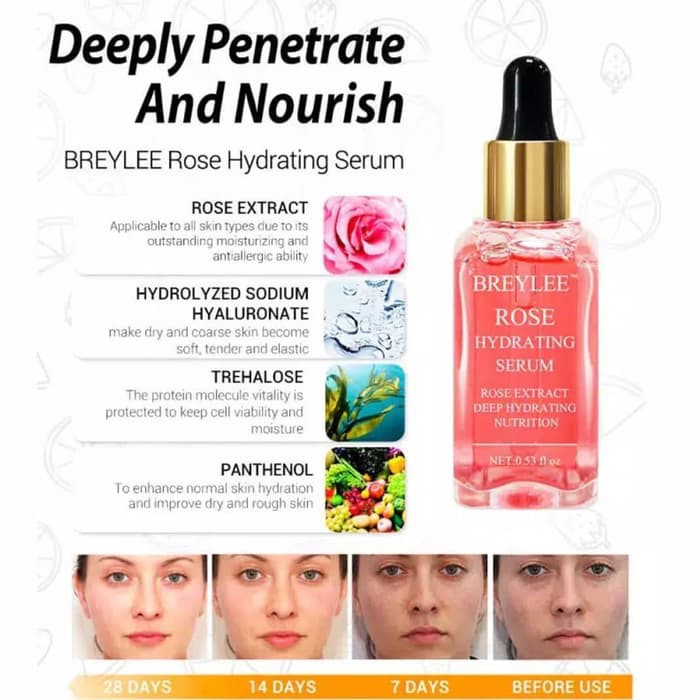 Rose Nourishing Face Serum Rose Hydrating - Menyegarkan dan Melembabkan 17ml