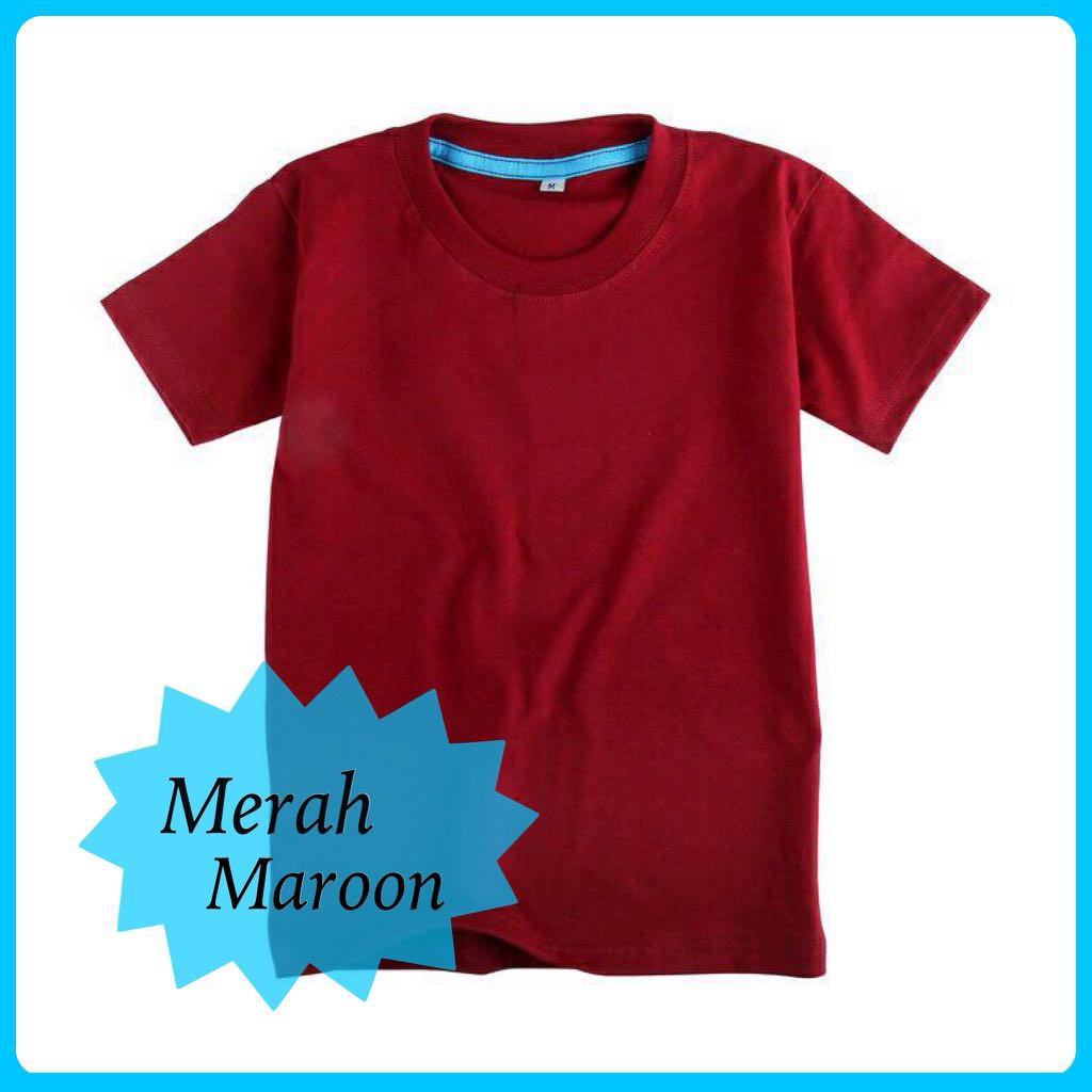 JUAL KAOS POLOS KAOS POLOS MERAH MAROON KAOS POLOS LENGAN PENDEK