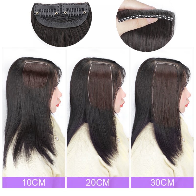 Wig Hair Pad Hair Pads Root Wig Patch Rambut Banget Rambut Tak Terlihat Berbulu Rambut Rontok Satu Potong Rambut