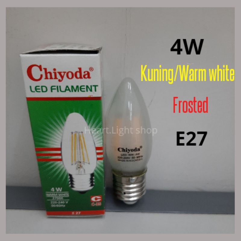 LAMPU LED CHIYODA FILAMENT 4W KUNING WARM WHITE FROST E27 LAMPU LOMBOK LED 4W WARM WHITE LAMPU CABE 