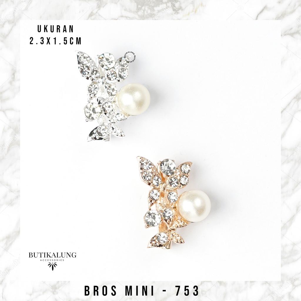 Bros Hijab Mini Bross Peniti Brooch Jilbab Aksesoris Fashion Wanita Perhiasan Muslim 753