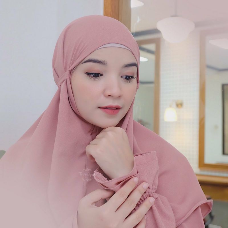 JILBAB BERGO TALI STANADAR SYAFANY,KHIMAR POLOS,JILBAB KHIMAR TALI JUMBO, HIJAB INSTAN MARYAM-3