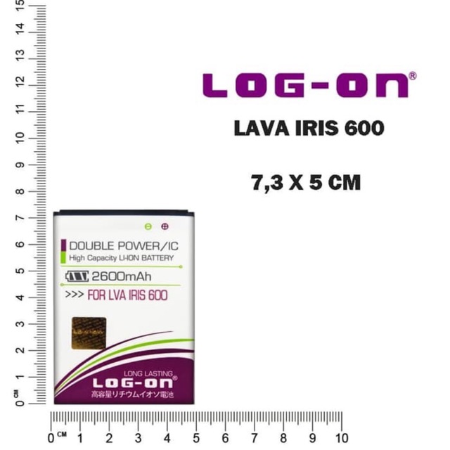 BATERAI LOG ON LAVA IRIS 600 - LEB101 - DOUBLE POWER BATRE
